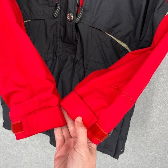 Nordica Vertech Womens Pullover Ski Parka Size 8 Black Red VTG 80s 90s Longline - Picture 8 of 16